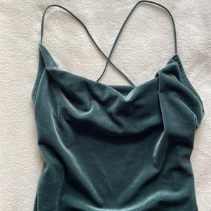 ABERCROMBIE GREEN VELVET BODYSUIT NWT